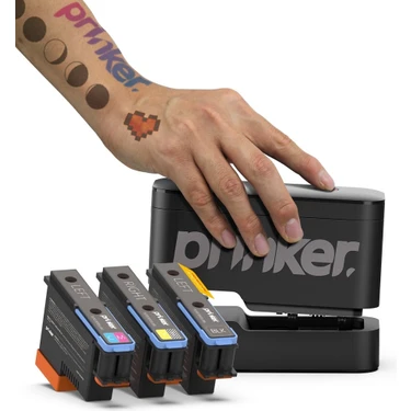 Airbrush Tattoo Prinker S Color + Black Full Set 3D Tattoo Printer Geçici Dövme