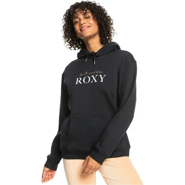 Roxy Surf Stoked Hoodıe Brushed Antrasit Kadın