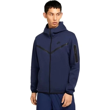 Nike Sportswear Tech Fleece Erkek Mavi Günlük Stil Sweatshirt