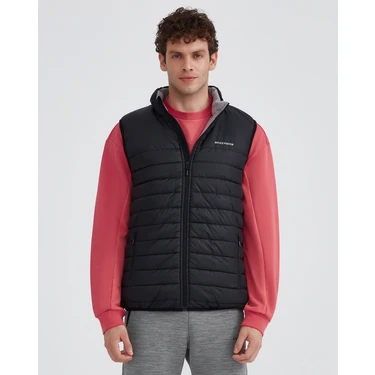 Skechers M Outerwear Padded Vest Erkek Siyah Yelek