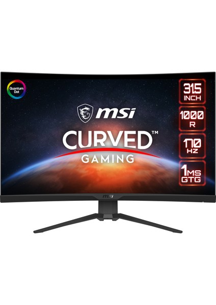 31.5" MAG 325CQRF QD 2560x1440 (WQHD) CURVE 1000R RAPID VA 170HZ 1MS ADAPTIVE-SYNC  GAMING MONITOR