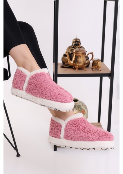 Pwr EB085 Kadın Peluş Kışlık Panduf Ev Botu Pofuduk Ev Ayakkabısı fırsatları