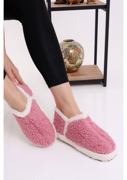 Pwr EB085 Kadın Peluş Kışlık Panduf Ev Botu Pofuduk Ev Ayakkabısı indirimleri