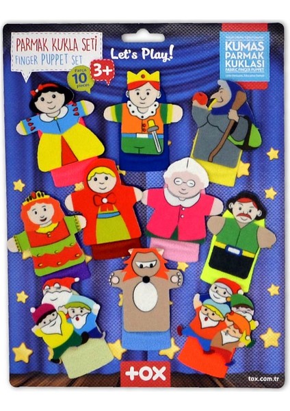 Masal Kahramanları 10 Parça Parmak Kukla Set T225