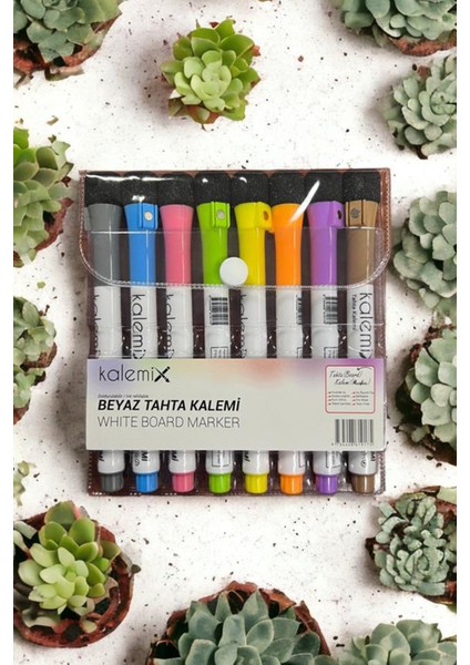 Mini Beyaz Tahta Kalemi Buzdolabı Magnet Kalemi Yazı Tahtası Kalemi 8'li Set modelleri
