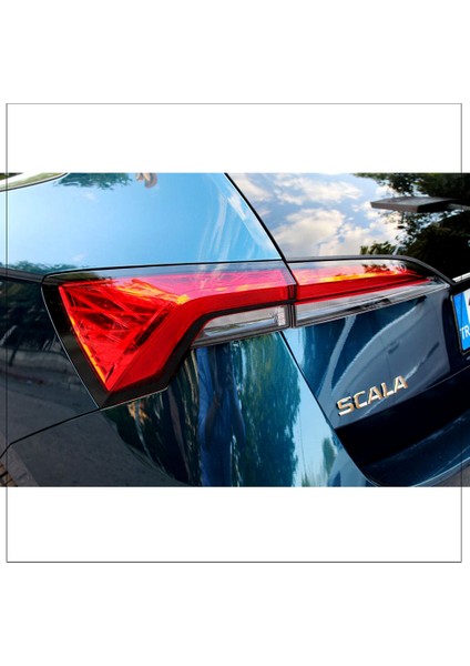 Skoda Scala Stop Çerçeve Sticker Kolay Uygulama Hazır Kesim Birebir Uyum / Mat Siyah fırsatları