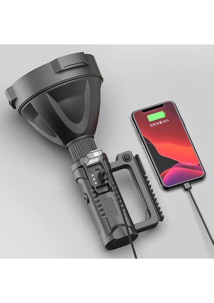W590 Tripodlu El Feneri USB Şarj Edilebilir Güçlü Fener 4 Modlu Powerbank Özellikli