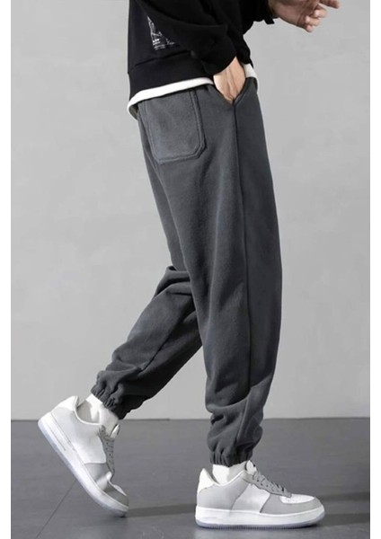 Genıus Store Erkek Polar Kumaş Oversize Erkek Eşofman Altı fırsatları