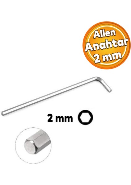 Eltos Allen Anahtar 2 mm Altıgen Vida Somun Sıkma ECA002