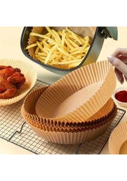 Airfryer Pişirme Kağıdı 50 Adet Hava Fritözü Airfryer Firitözü Airfryer Yağsız Firitöz Pişirme