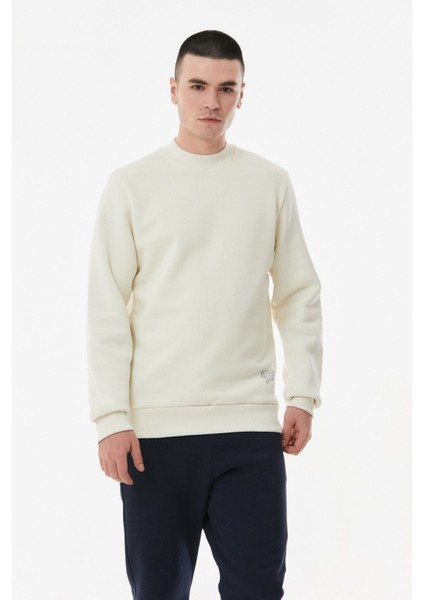 Basic Dik Yaka Sweatshirt