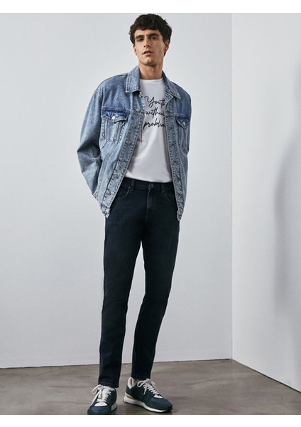 Erkek Joshua Dar Paça Düşük Bel Jean Pantolon