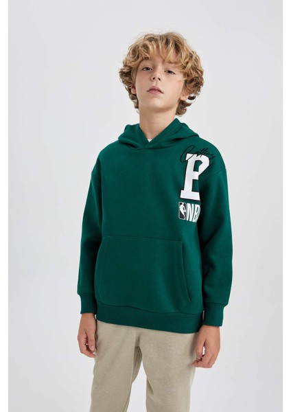 Erkek Çocuk NBA Boston Celtics Oversize Fit Kapüşonlu Kalın Sweatshirt A5531A823WN fırsatları