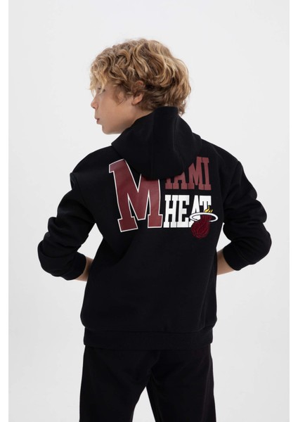 Erkek Çocuk NBA Miami Heat Oversize Fit Kapüşonlu Kalın Sweatshirt A5532A823WN fırsatları