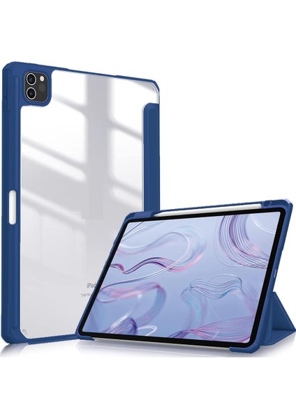 Apple iPad Pro 11 3. 4. Nesil Kılıf Grafiti Şeffaf Kalem Bölmeli A2435 A2759 A2761-62 A2377-01 A2459-60