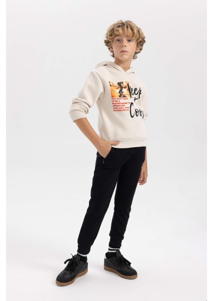 Erkek Çocuk Jogger Beli Bağcıklı Lastikli Paça Cepli Eşofman Altı B4368A823WN