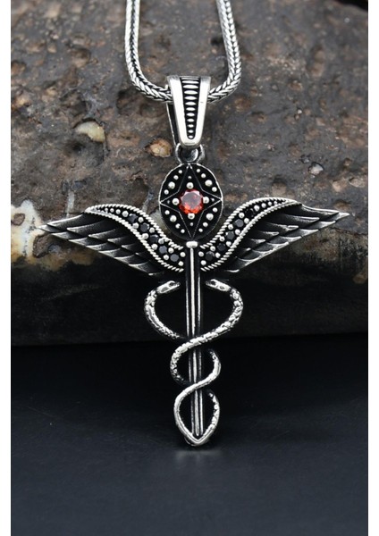 Gümüş Tıp Simgeli Sağlıkçı 925 Ayar Gümüş Kolye Zincir fiyatları