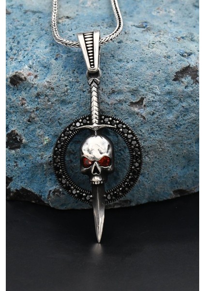 Gümüş Kurukafa 925 Ayar Gümüş Kolye Zincir fırsatları