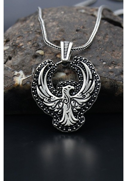 Gümüş Anka Kuşu 925 Ayar Gümüş Kolye Zincir fiyatları