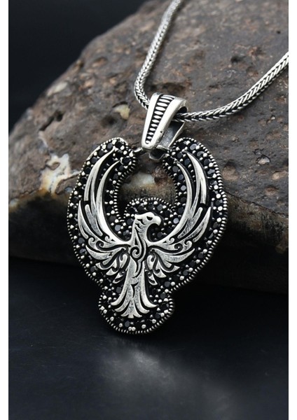 Gümüş Anka Kuşu 925 Ayar Gümüş Kolye Zincir modelleri