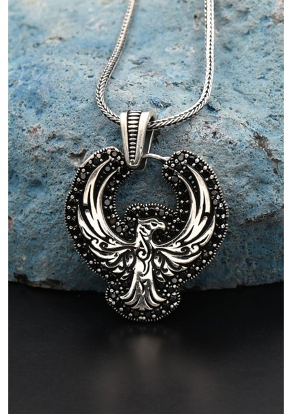 Gümüş Anka Kuşu 925 Ayar Gümüş Kolye Zincir fırsatları