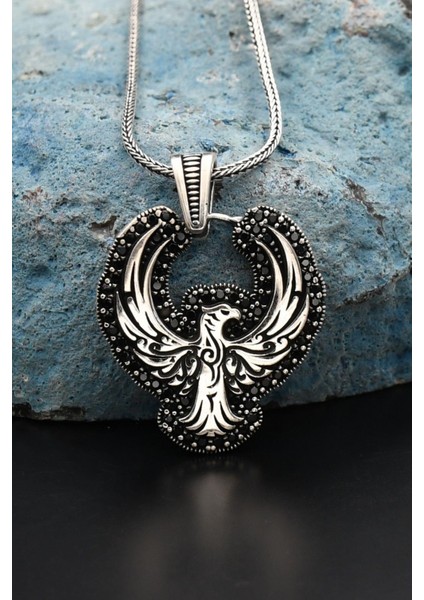 Gümüş Anka Kuşu 925 Ayar Gümüş Kolye Zincir indirimleri