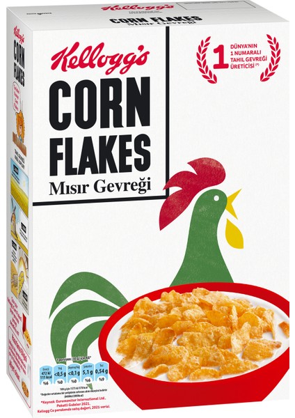 Corn Flakes Kahvaltılık Nostaljik Paket Mısır Gevreği 350 Gr, Lif ve Demir Kaynağı