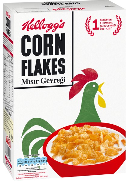 Corn Flakes Kahvaltılık Nostaljik Paket Mısır Gevreği 350 Gr, Lif ve Demir Kaynağı