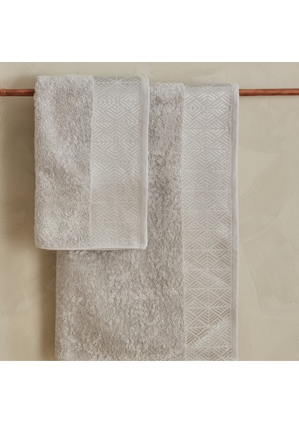 Lucia 4 Parça Hamam Seti Off White Gri