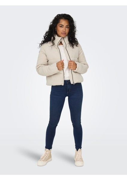 Dik Yaka Bej Kadın Mont 15304768 fiyatları