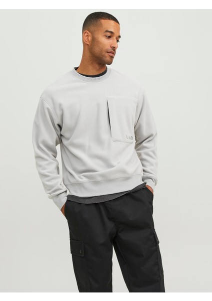 Jack & Jones Jcolab Erkek Gri Sweatshirt 12241523-Grey