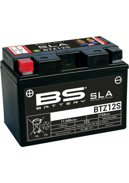 BTZ12S Sla 2006-2009 Honda Fjs 400 Silverwing Uyumlu Akü Jel Akü