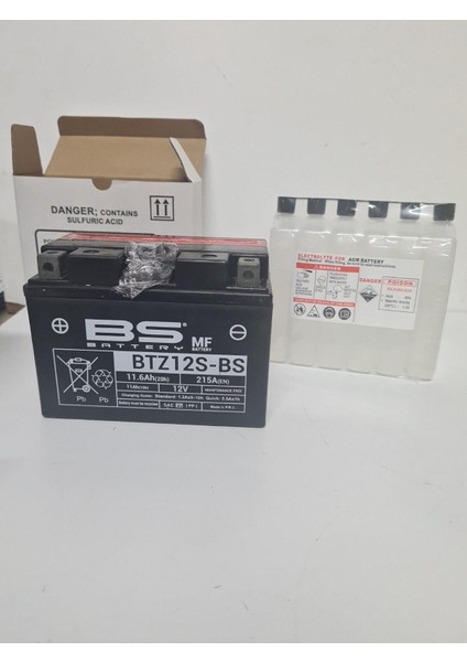 BTZ12S- 2001-2016 Honda Fjs 600 Silverwing A Uyumlu Akü Sulu Akü