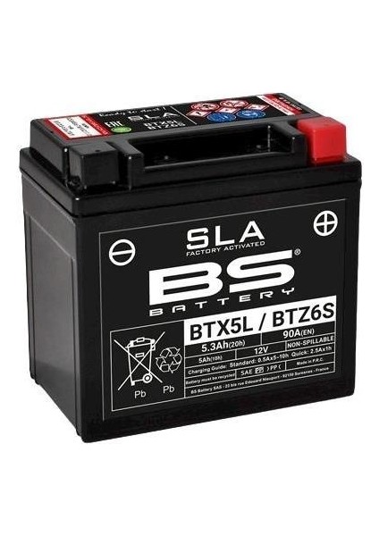 BTX5L/BTZ6S Sla 2013-2014 Husaberg Fe 250 Uyumlu Akü Jel Akü