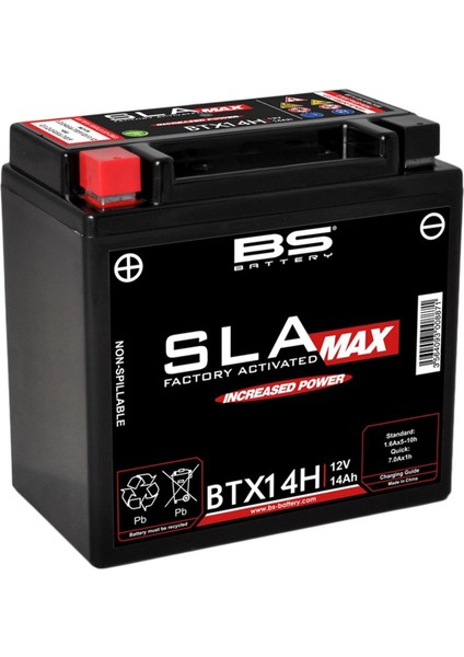 BTX14H Sla Max 2004-2015 Hyosung Gt 250 R Uyumlu Akü Jel Akü