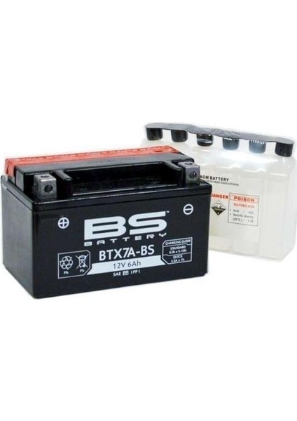 BTX7A- 2002-2015 Hyosung Rt 125 Uyumlu Akü Sulu Akü