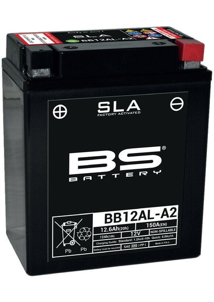 BB12AL-A2 Sla 1996-2009 Kawasaki En 500 Uyumlu Akü Jel Akü