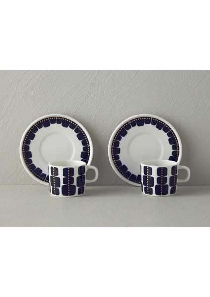 Modern Feel Bone Porselen 4 Parça 2 Kişilik Kahve Fincan Takımı 90 ml Siyah modelleri