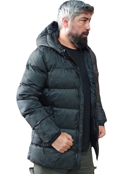 New Balance MPJ3122 Bk Puffer Jacket Erkek Şişme Mont Siyah V1