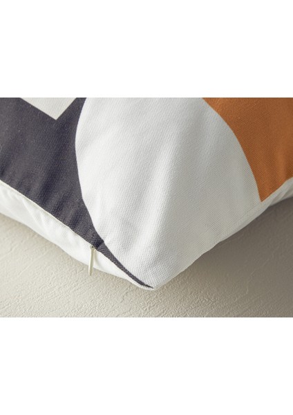 Caris Dekoratif Kırlent 45X45 cm Ekru-Hardal