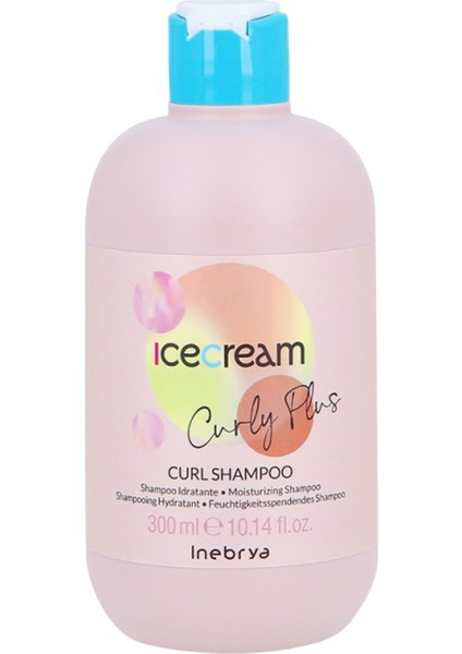 Ice Cream Curl Plus Kıvırcık Saçlar İçin Nemlendirici Şampuan 300 ml