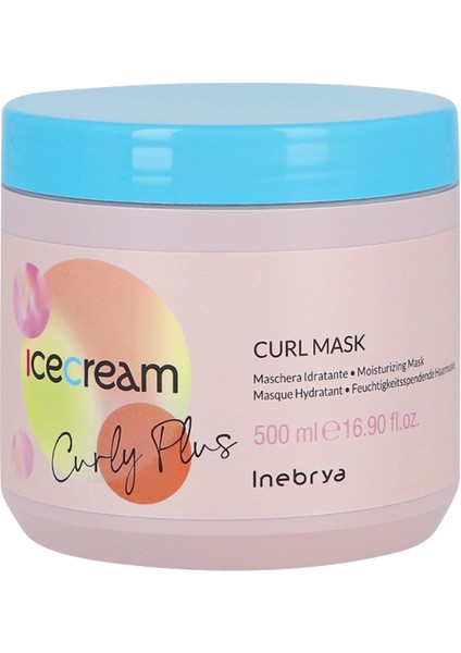 Ice Cream Curl Plus Kıvırcık Saçlar Için Nemlendirici Maske 500 ml