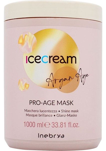Ice Cream Argan Age Pro-Age Argan Yağlı Parlaklık Maskesi 1000 ml
