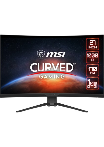 27" MAG 275CQRF QD 2560x1440 (WQHD) CURVE 1000R RAPID VA 170HZ 1MS ADAPTIVE-SYNC  GAMING MONITOR