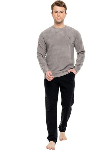 3953 Erkek Yuvarlak Yaka Pijama Takımı