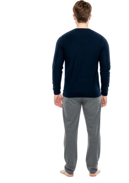 3953 Erkek Yuvarlak Yaka Pijama Takımı