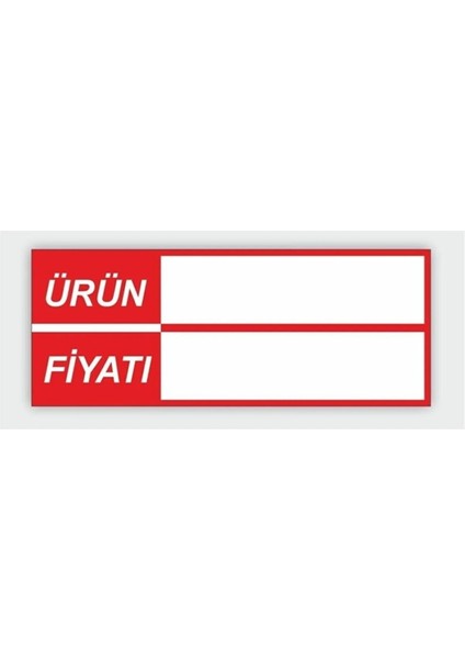 Silinebilir Pvc Kaplamalı Etiketi Raf Önü Etiketi 10 Adet