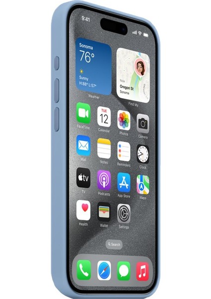 Magsense IPHONE 15 Pro Lıght Blue Kapak