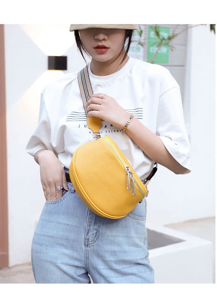 Eyer Kadın Deri Crossbody Çift Fermuarlı Inek Derisi Küçük Omuz Çantası (Yurt Dışından) fiyatları