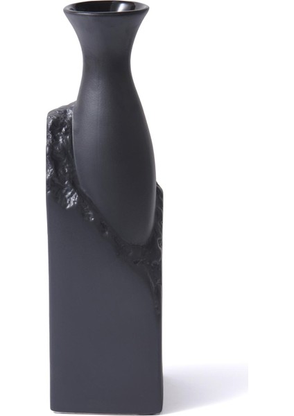 Licia Seramik Vazo Siyah 10X10X35 cm